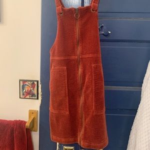 Corduroy overall dress